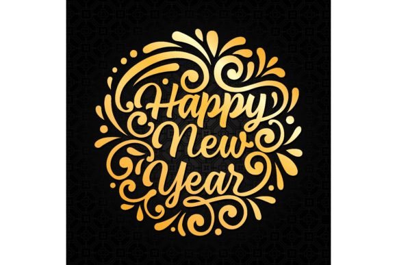 Download Happy New Year Lettering. New Year Day G - Premium Resources