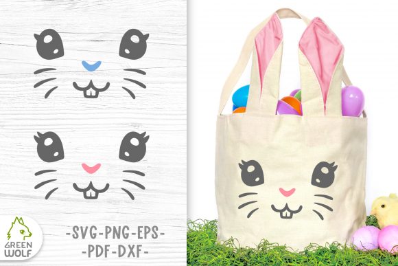 Download Easter Basket with Bunny Face&nbsp;&nbsp; - Bunny face Collection